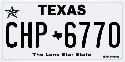 TX license plate CHP6770