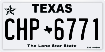 TX license plate CHP6771