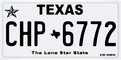 TX license plate CHP6772