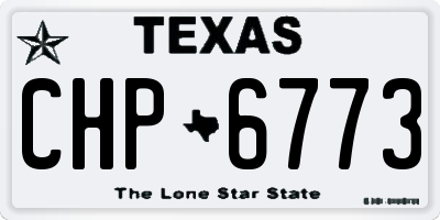 TX license plate CHP6773