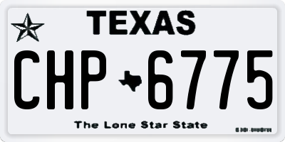 TX license plate CHP6775