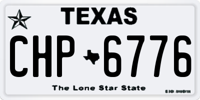 TX license plate CHP6776