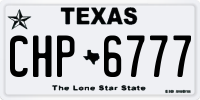 TX license plate CHP6777