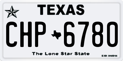 TX license plate CHP6780