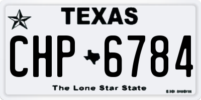 TX license plate CHP6784