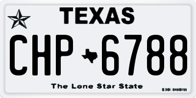 TX license plate CHP6788