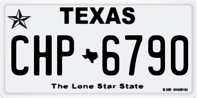 TX license plate CHP6790