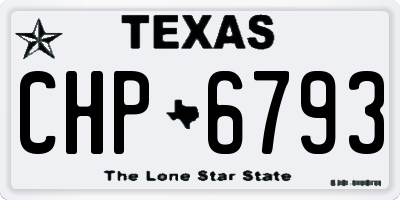 TX license plate CHP6793