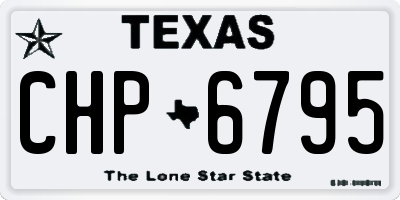 TX license plate CHP6795