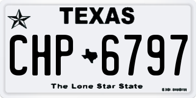 TX license plate CHP6797