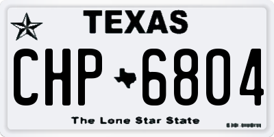 TX license plate CHP6804