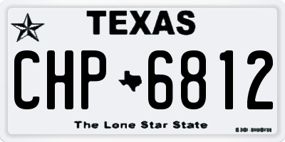 TX license plate CHP6812