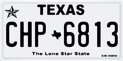 TX license plate CHP6813