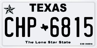 TX license plate CHP6815