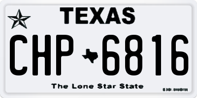 TX license plate CHP6816