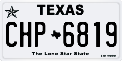 TX license plate CHP6819