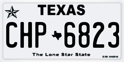 TX license plate CHP6823