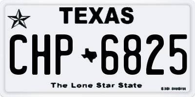 TX license plate CHP6825