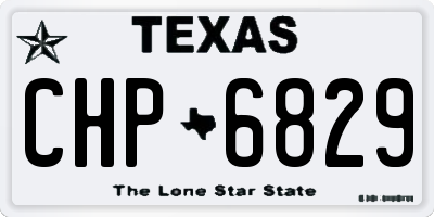TX license plate CHP6829