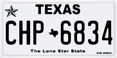 TX license plate CHP6834