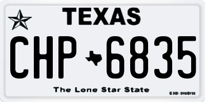 TX license plate CHP6835