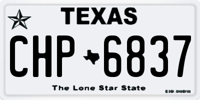 TX license plate CHP6837