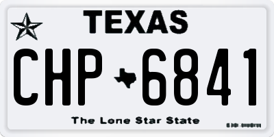 TX license plate CHP6841