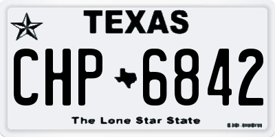TX license plate CHP6842