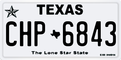 TX license plate CHP6843