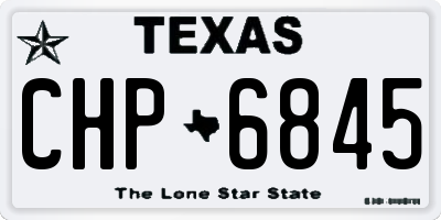 TX license plate CHP6845