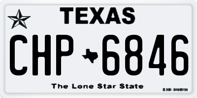 TX license plate CHP6846