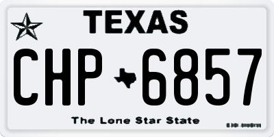 TX license plate CHP6857