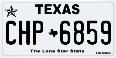 TX license plate CHP6859