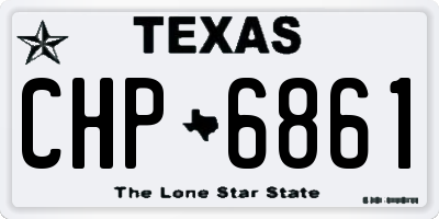 TX license plate CHP6861