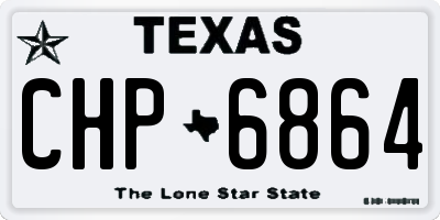 TX license plate CHP6864