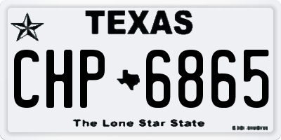 TX license plate CHP6865