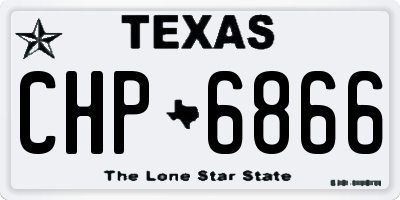 TX license plate CHP6866