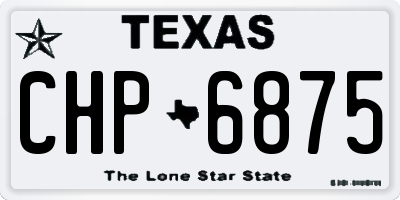 TX license plate CHP6875
