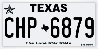 TX license plate CHP6879