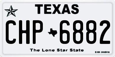 TX license plate CHP6882