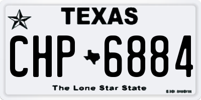 TX license plate CHP6884