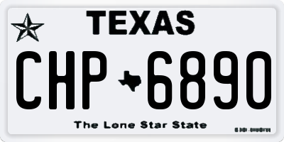 TX license plate CHP6890