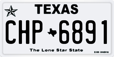 TX license plate CHP6891