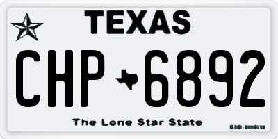 TX license plate CHP6892