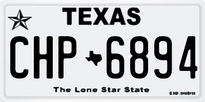 TX license plate CHP6894