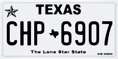 TX license plate CHP6907