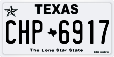 TX license plate CHP6917