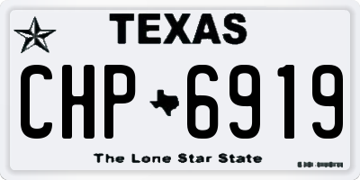 TX license plate CHP6919