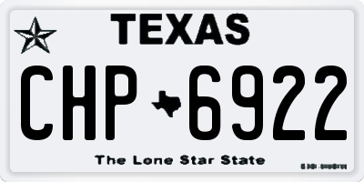 TX license plate CHP6922