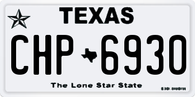 TX license plate CHP6930